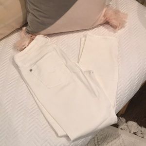 7 For All Mankind White Skinny Jeans